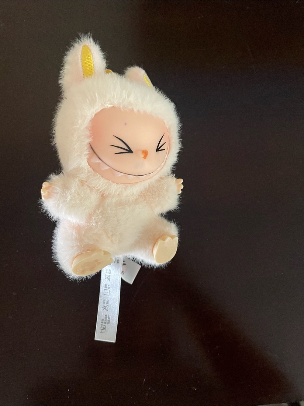 Plush Small Pet Toy - Cream Faux Fur Companion